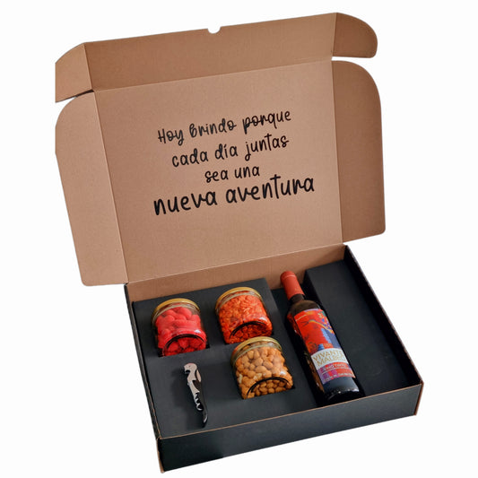 Kit Vino y 3 Snacks